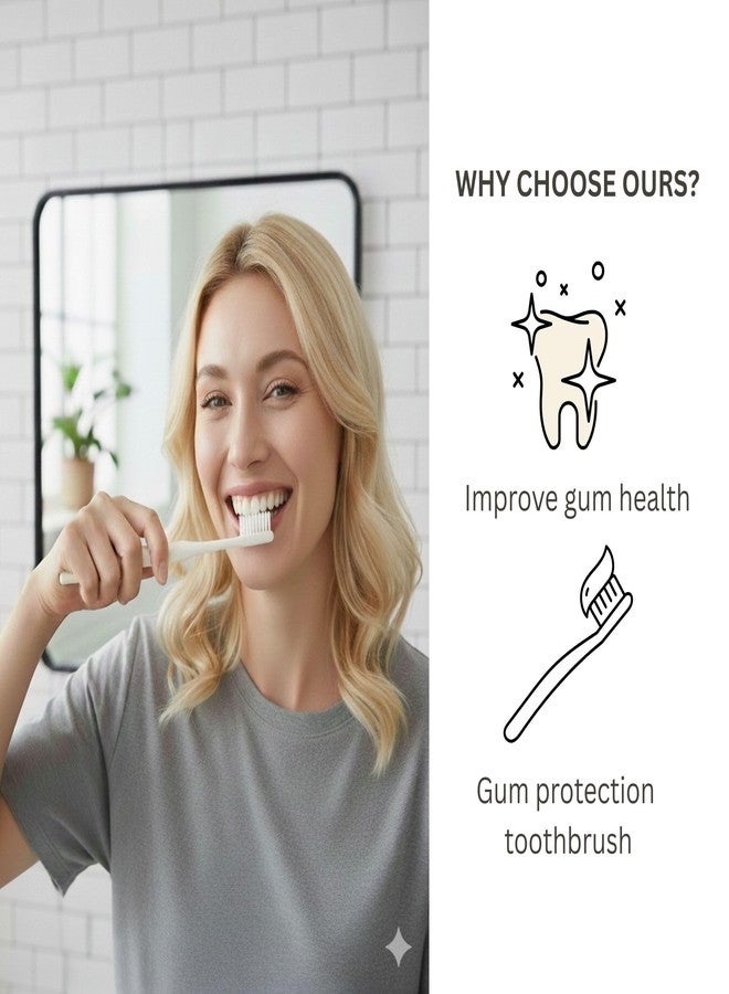 DASOM Soft Toothbrushes (Regular Size Head), Periodontist Design Tapered Bristles for Sensitive Teeth & Receding Gums 5 Count, Assorted Colors - Image 5
